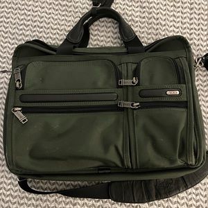 Tumi Expandable Portfolio Brief in Forest Green